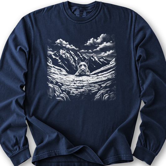 Watchful Scottish Terrier Long Sleeve Shirt - True Navy