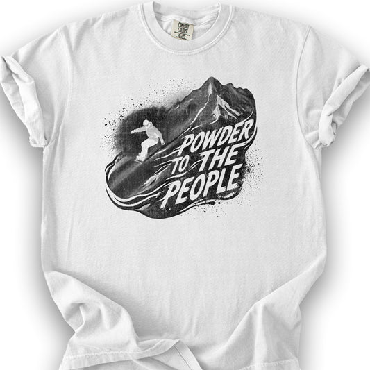 Powder to the People Boarding T-shirt - White