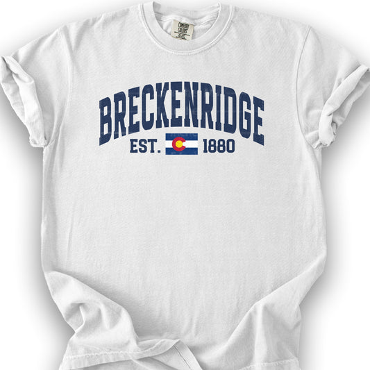 Breckenridge Colorado Varsity T-Shirt - White