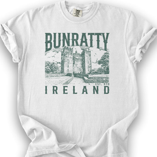 Bunratty Ireland Sketch T-Shirt - White