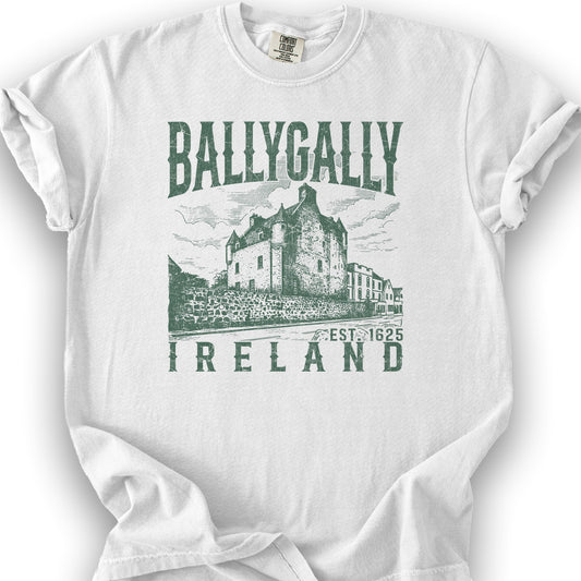 Ballygally Ireland Sketch T-Shirt - White