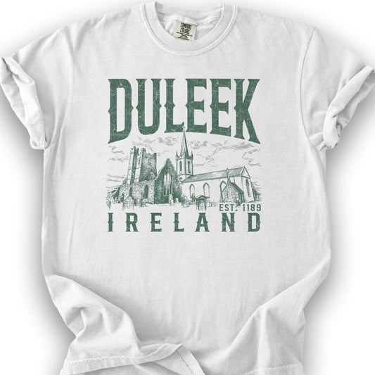 Duleek Ireland Sketch T-Shirt - White