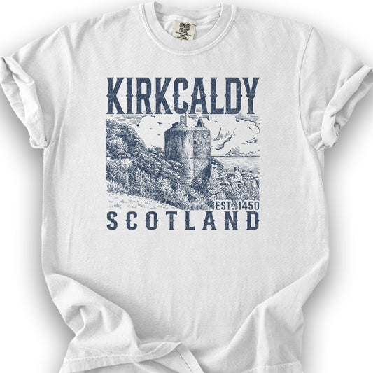 Kirkcaldy Scotland Sketch T-Shirt - White