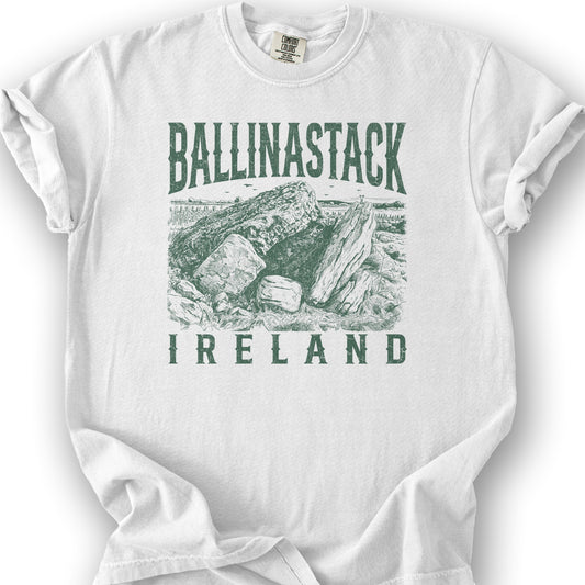 Ballinastack Ireland Sketch T-Shirt - White