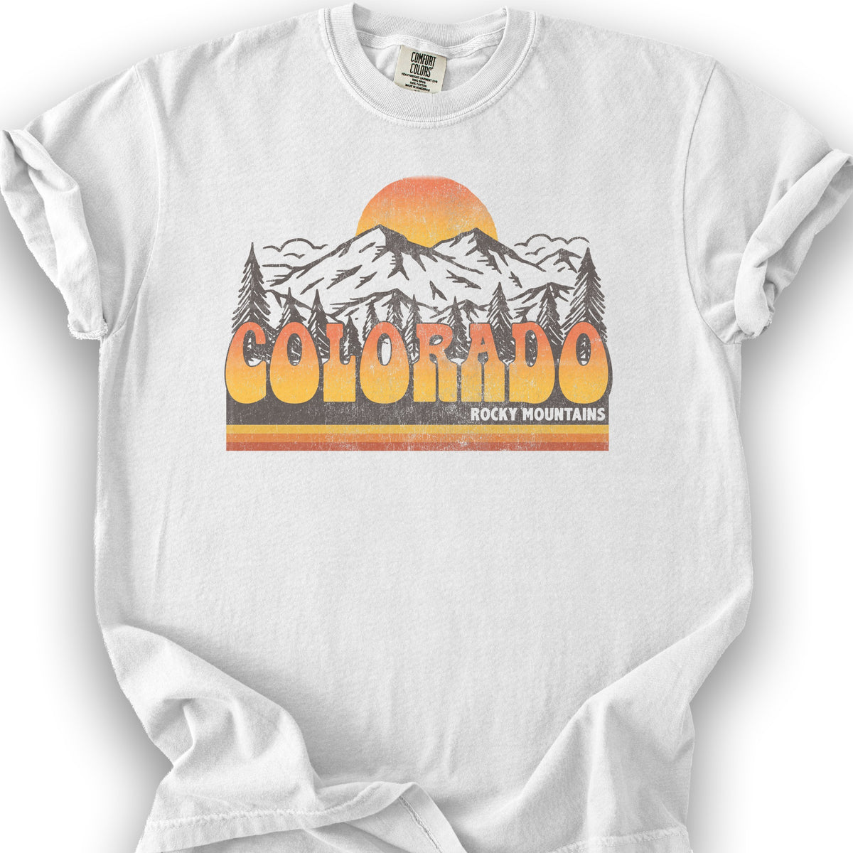 Colorado Rocky Mountains Groovy Vibes 1717 - White