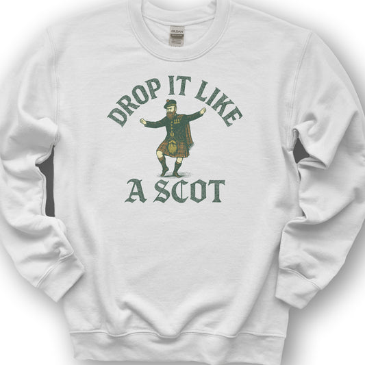 Drop It Like a Scot Sweatshirt - White