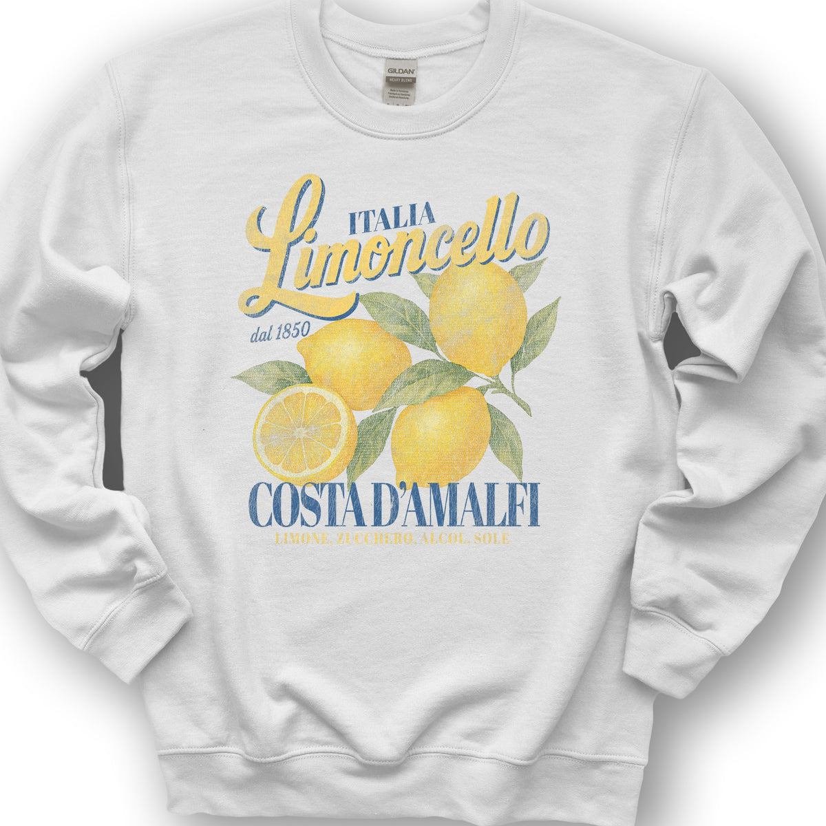 Amalfi Coast "Limoncello" Sweatshirt - White