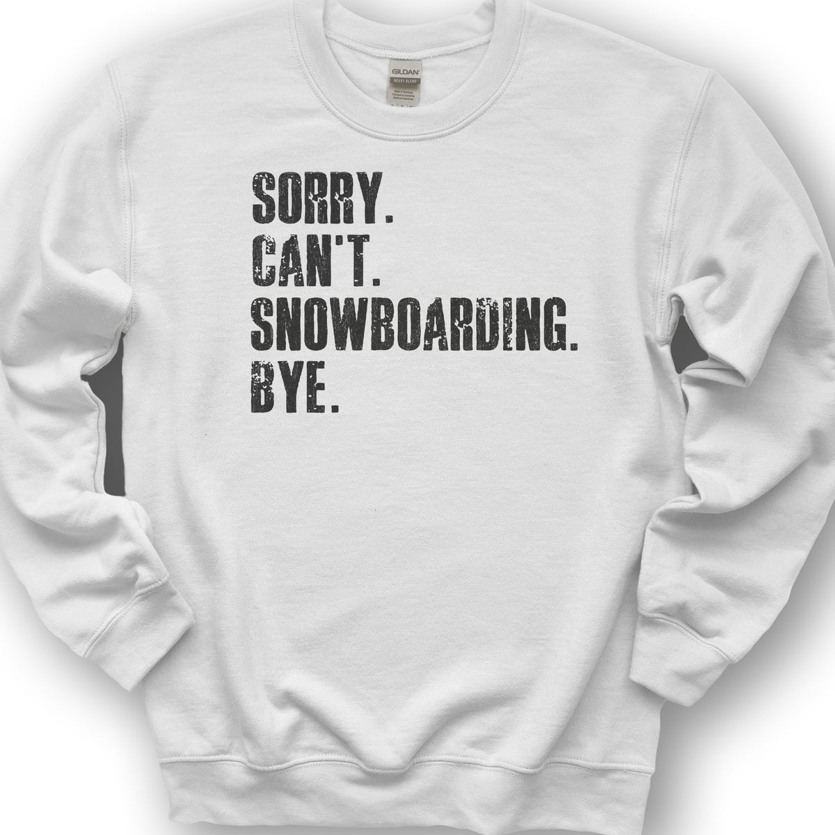 Sorry Snowboarding Sweatshirt - White