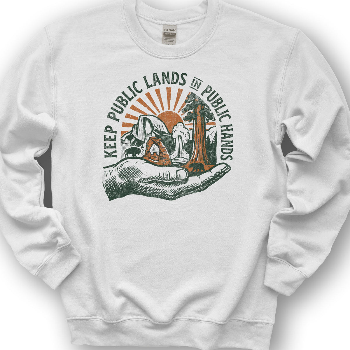 Public Lands Public Hands V1 Sweatshirt - White