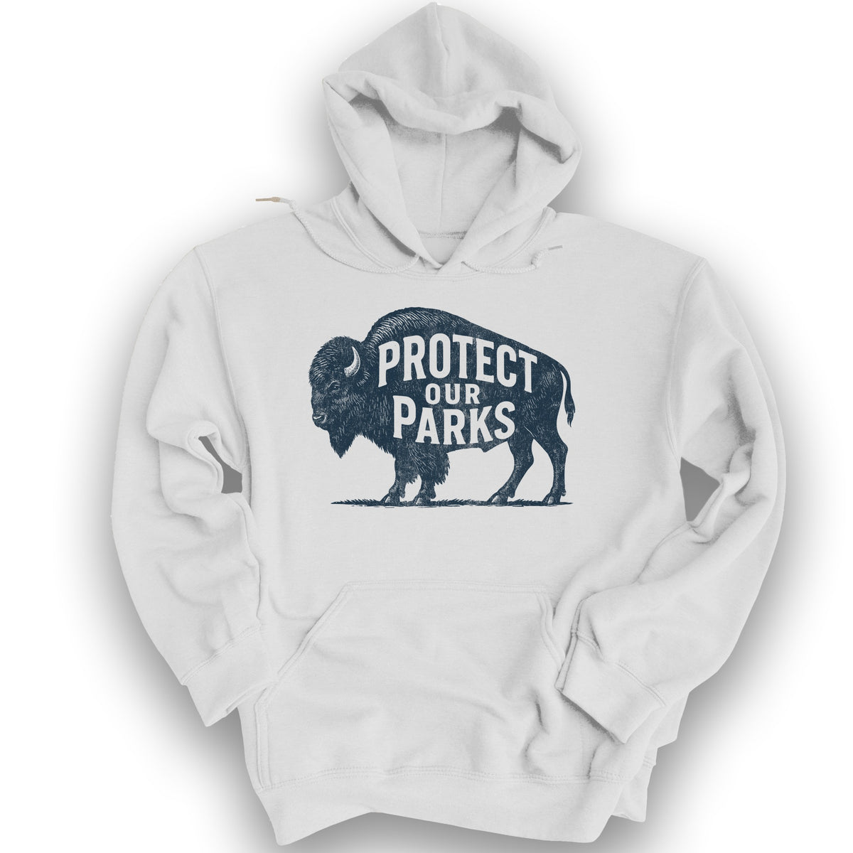 Protect Our Parks "Vintage Buffalo" Hoodie - White
