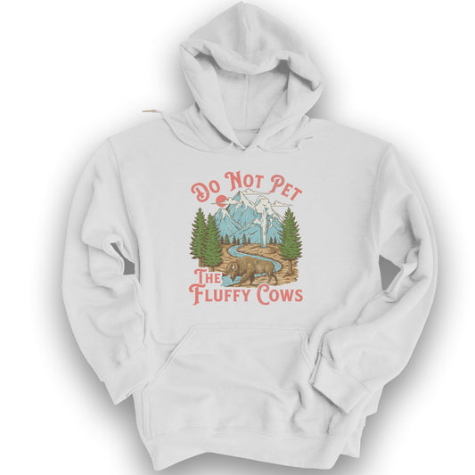 Fluffy Cows Yellowstone Hoodie - White
