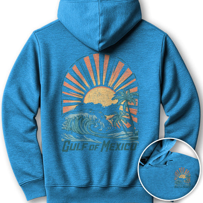 Gulf of Mexico "Sunny Vibes" Front/Back Print Hoodie - Antique Sapphire
