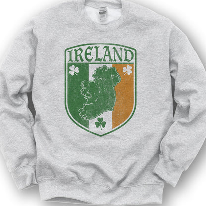 Ireland Vintage Badge Sweatshirt - Ash