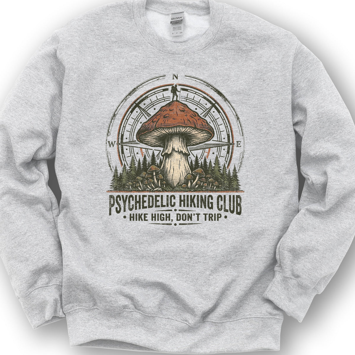 Psychedelic Hiking Club Sweatshirt - Ash