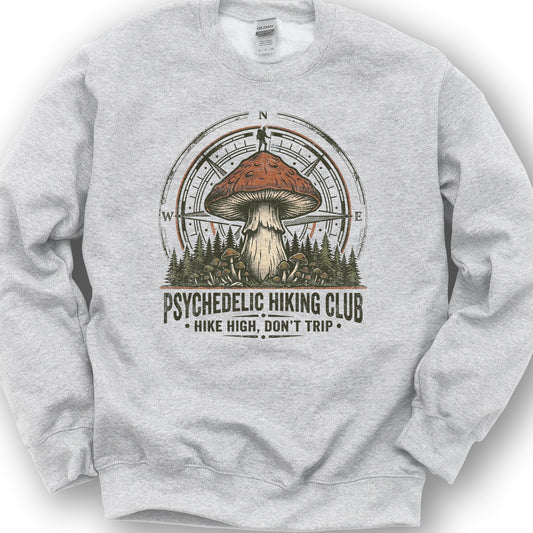 Psychedelic Hiking Club Sweatshirt - Ash