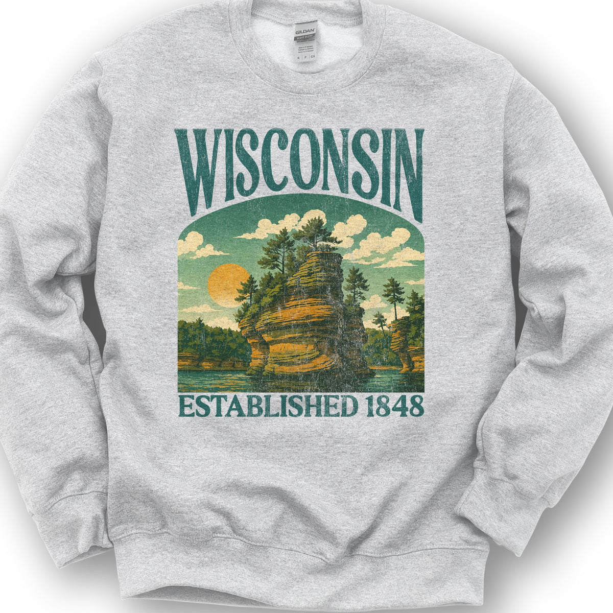 Wisconsin "Big & Bold" Sweatshirt - Ash
