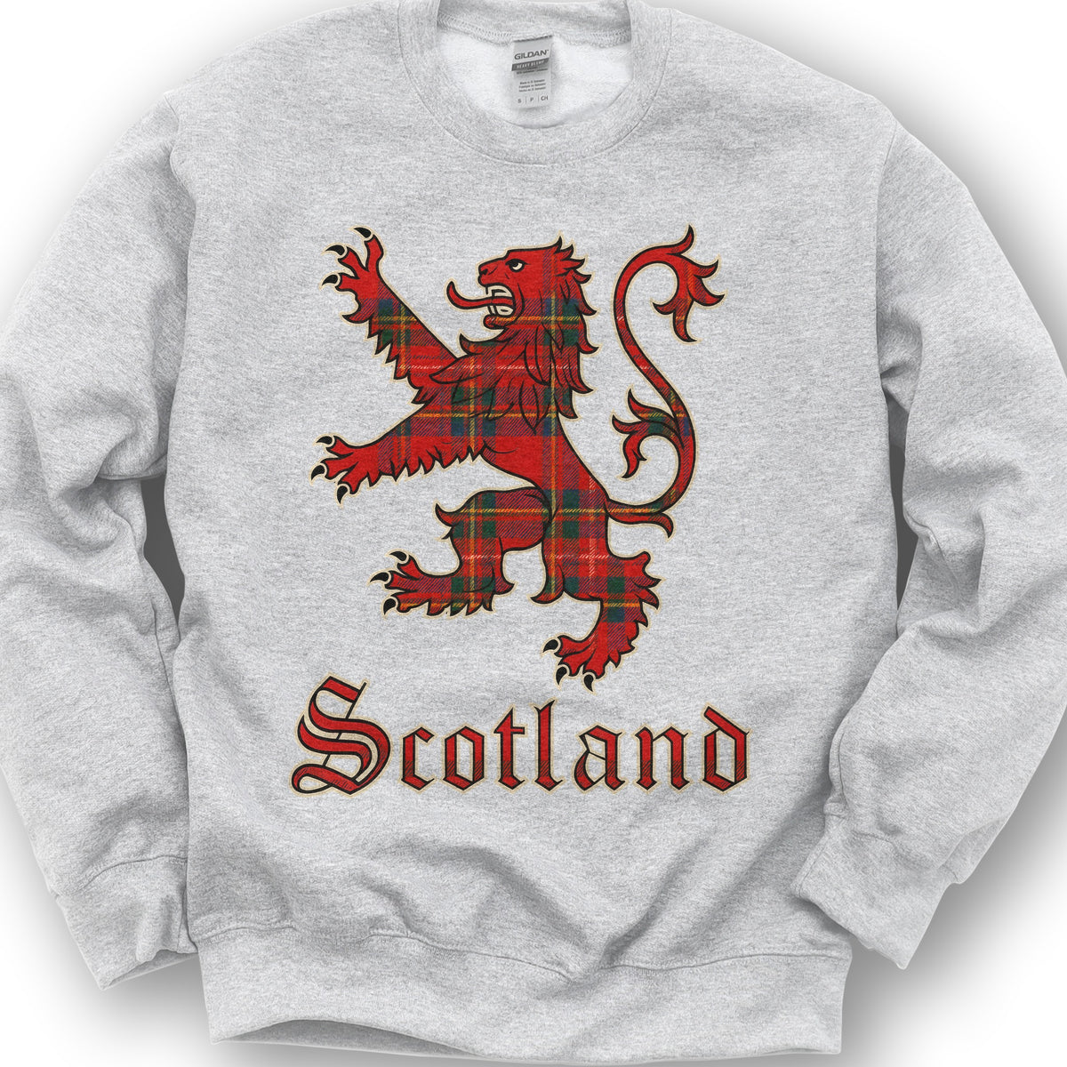 Scotland Tartan Lion Sweatshirt - Ash