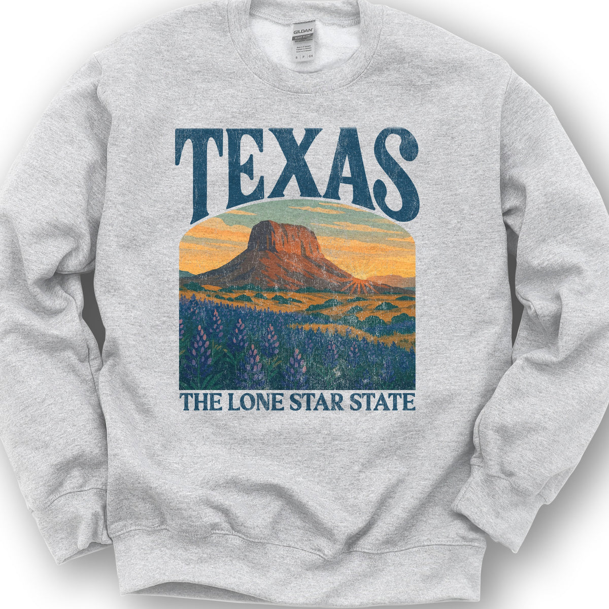 Texas Lone Star State "Big and Bold" Sweatshirt - Ash