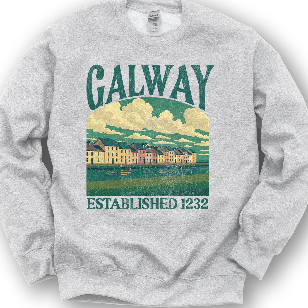 Galway Ireland "Big and Bold" Sweatshirt - Ash