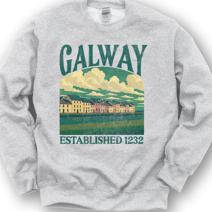 Galway Ireland "Big and Bold" Sweatshirt - Ash