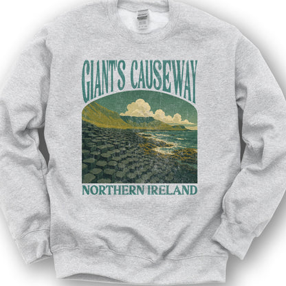 Giants Causeway Northern Ireland "Big and Bold" Sweatshirt - Ash