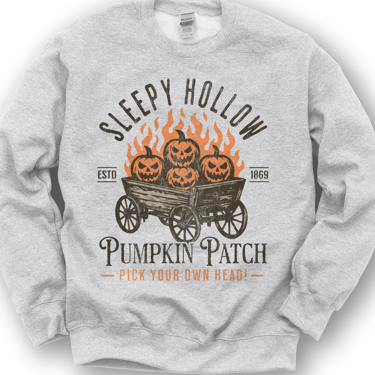 Sleepy Hollow Pumpkin Patch Sweatshirt - Ash