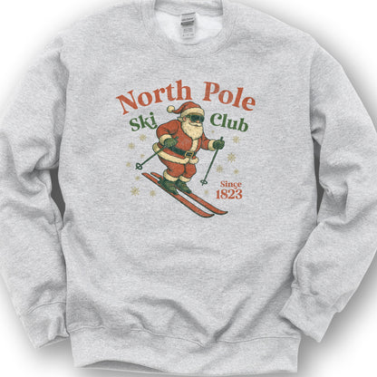 North Pole Ski Club Sweatshirt - Ash