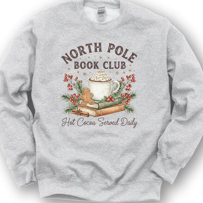 North Pole Book Club Sweatshirt - Ash