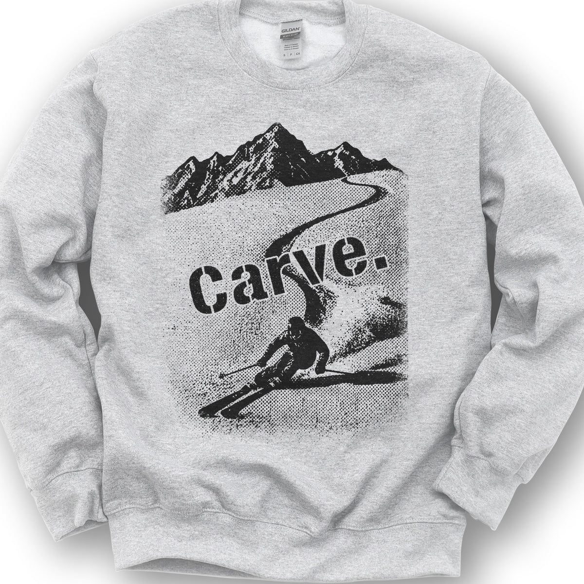 Carve Ski Print Sweatshirt - Ash