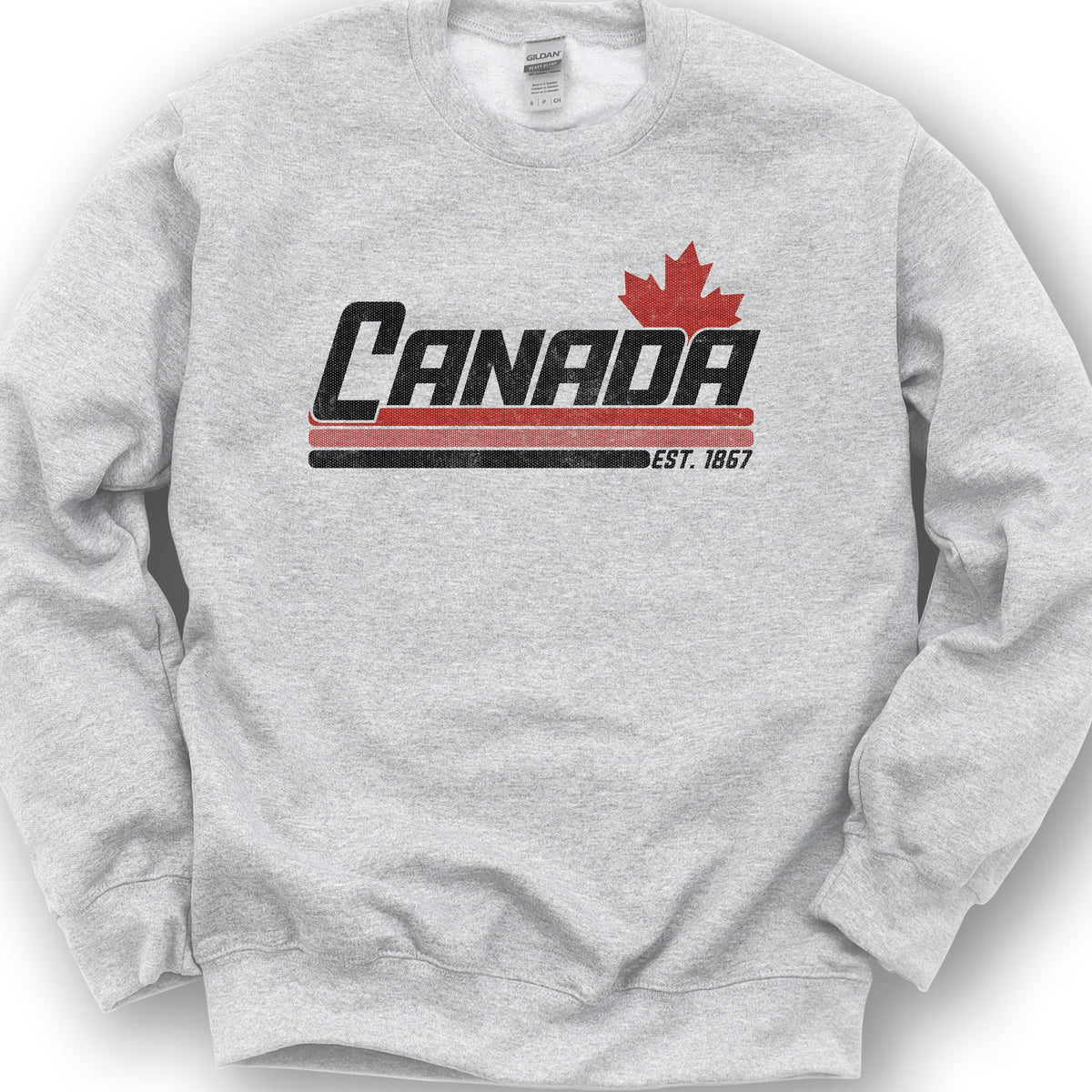 Canada Retro Stripe Sweatshirt - Ash