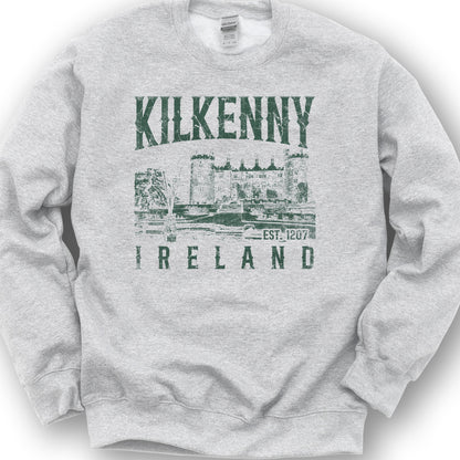 Kilkenny Ireland Vintage Print Sweatshirt - Ash
