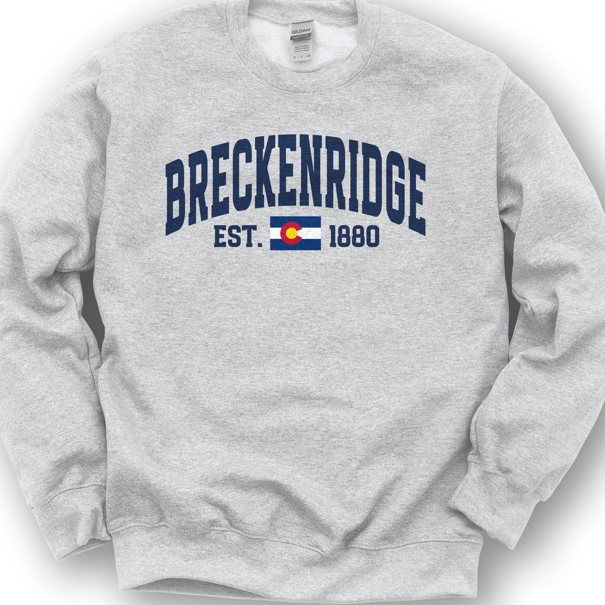 Breckenridge Colorado Varsity Sweatshirt - Ash