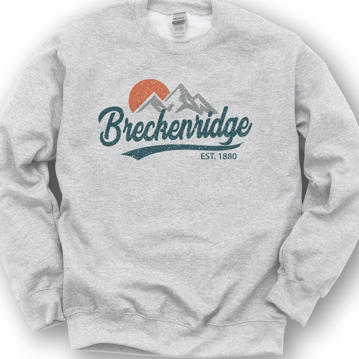 Breckenridge Vintage Script Sweatshirt - Ash