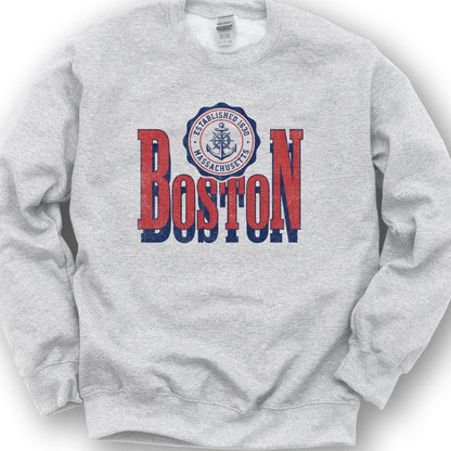 Boston Scoop Sweatshirt - Ash