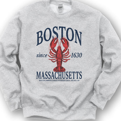 Boston Classic Lobster Sweatshirt - Ash