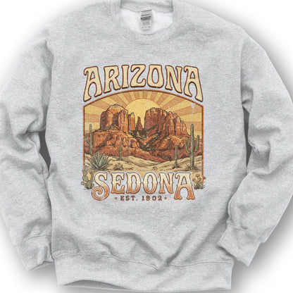 Sedona Arizona Sunset Sweatshirt - Ash