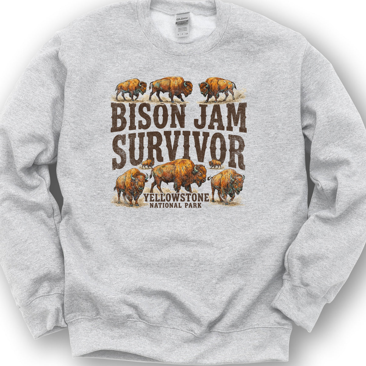Bison Jam Survivor Sweatshirt - Ash