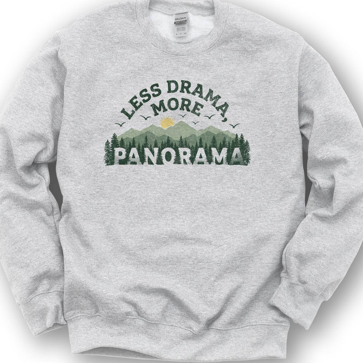 Less Drama More Panorama Sweatshirt - Ash