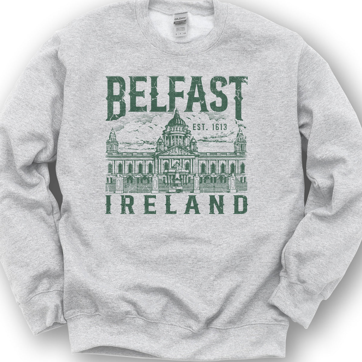 Belfast Ireland Sweatshirt - Ash