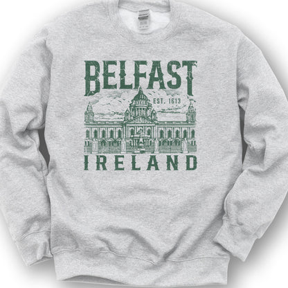 Belfast Ireland Sweatshirt - Ash