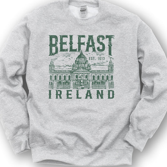 Belfast Ireland Sweatshirt - Ash