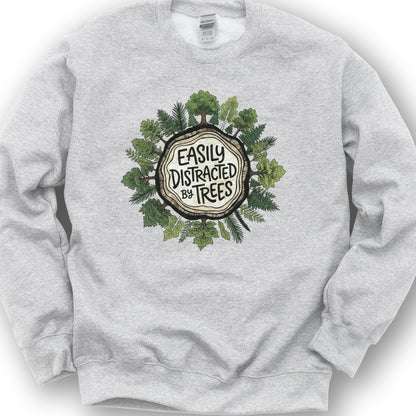Distracted By Trees Sweatshirt - 2026031801 - Ash