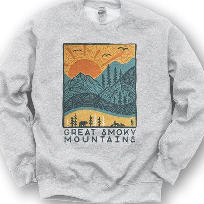 Smoky Mountains Scandi Sweatshirt - Ash