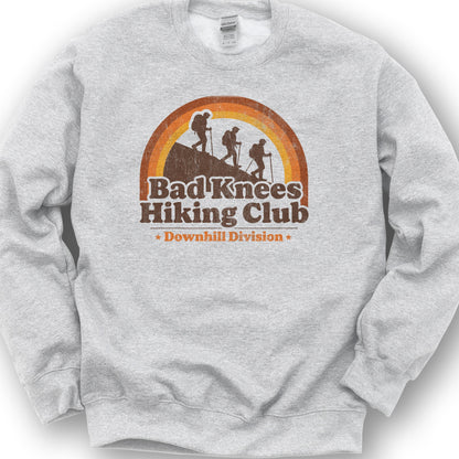 Bad Knees Hiking Club Sweatshirt - Ash