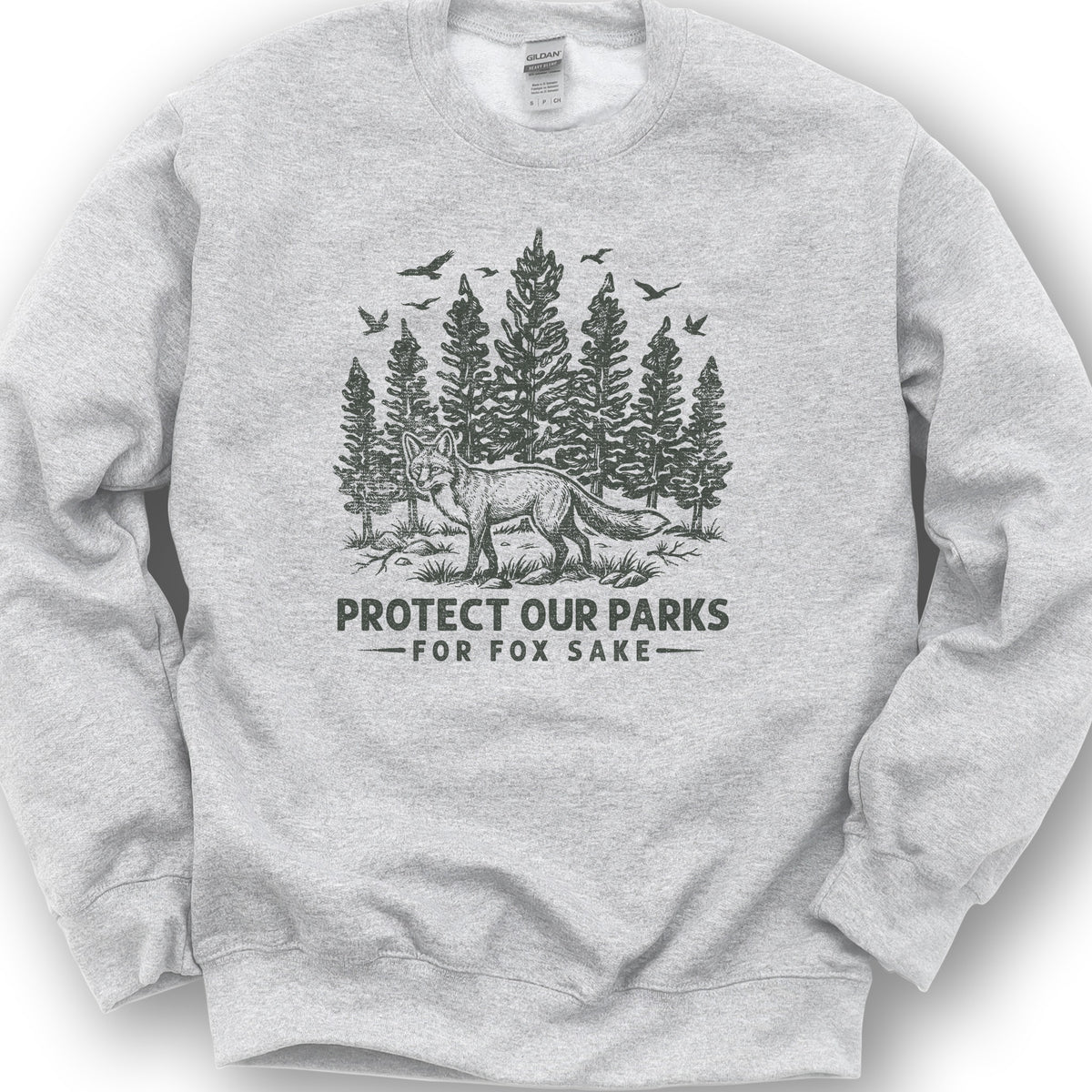 Protect Our Parks Fox Sake Sweatshirt - Ash