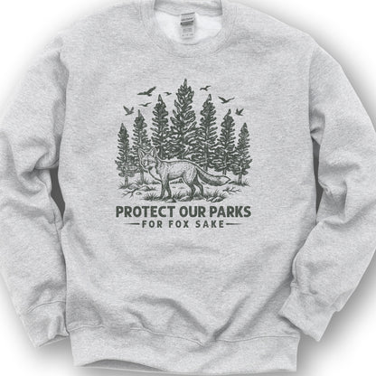 Protect Our Parks Fox Sake Sweatshirt - Ash