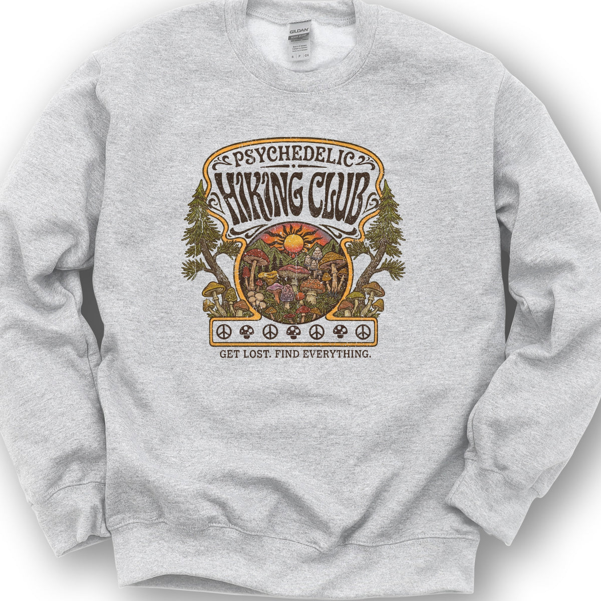 Pyschedelic Hiking Club V2 Sweatshirt - Ash