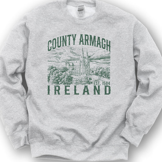 County Armagh Ireland Sweatshirt - Ash