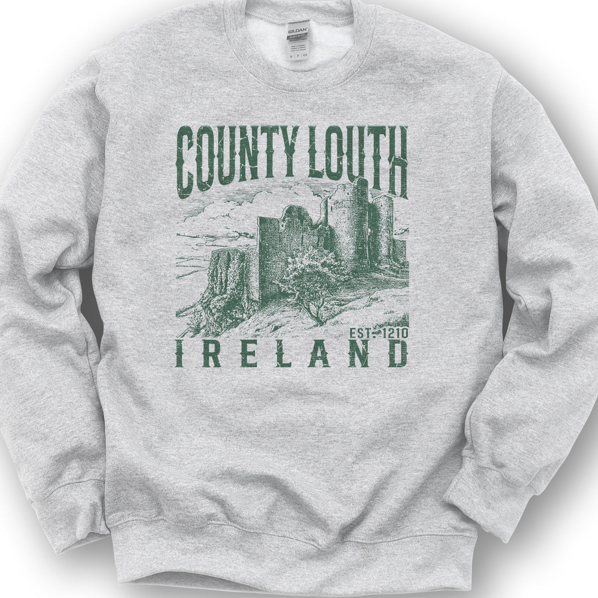 County Louth Ireland Sweatshirt - Ash
