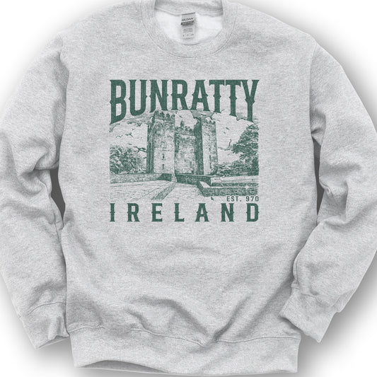 Bunratty Ireland Sketch Sweatshirt - Ash